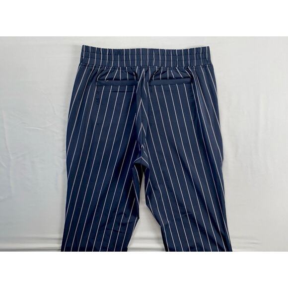 Athleta Women's Stripe Midtown Lightweight Pull On Ankle Pants. Navy, Women's 6. - Picture 8 of 9